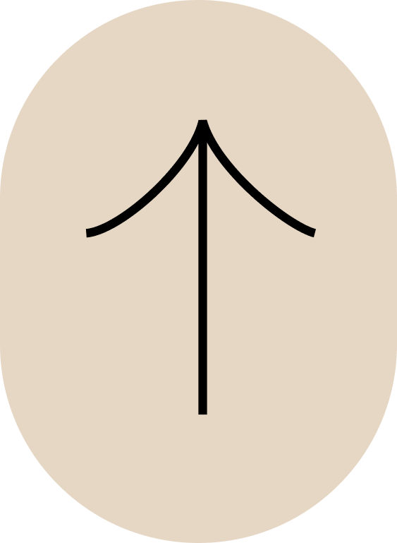 Upward pointing arrow